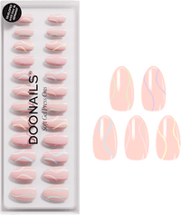 Künstliche Nägel, Soft Gel Press Ons Pastel Swirl Short Almond, 30 St