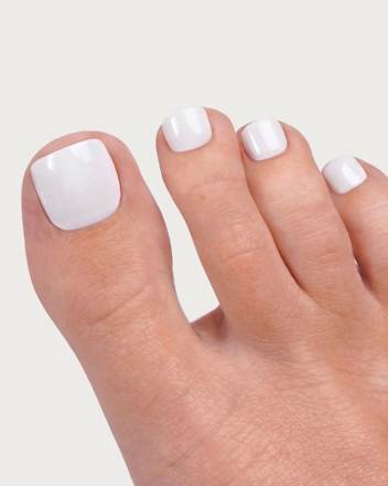 Künstliche Nägel, Soft Gel Press Ons Pediküre Snow White, 30 St