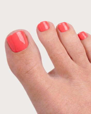 Künstliche Nägel, Soft Gel Press Ons Pediküre Sunset Coral, 30 St