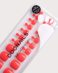 Künstliche Nägel, Soft Gel Press Ons Pediküre Sunset Coral, 30 St