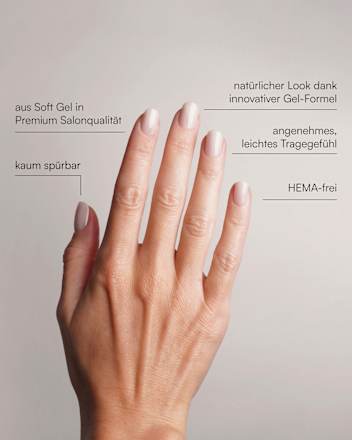 Künstliche Nägel, Soft Gel Press Ons Pillow Talk Extra Short Square, 30 St