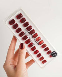 Künstliche Nägel, Soft Gel Press Ons Red Cat Eye, 30 St Doonails