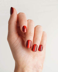 Künstliche Nägel, Soft Gel Press Ons Red Cat Eye, 30 St Doonails