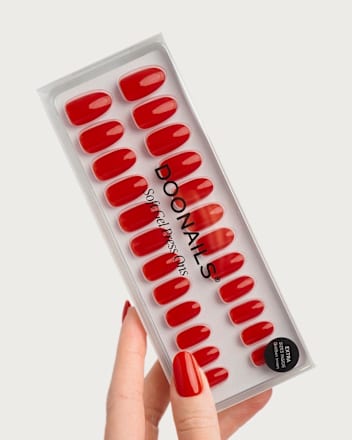 Künstliche Nägel, Soft Gel Press Ons Rose Red Medium Round, 30 St