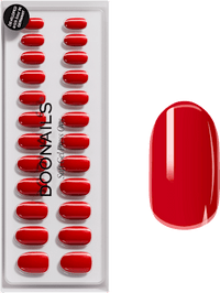 Künstliche Nägel, Soft Gel Press Ons Rose Red Medium Round, 30 St