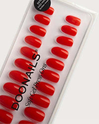 Künstliche Nägel, Soft Gel Press Ons Rose Red Medium Round, 30 St