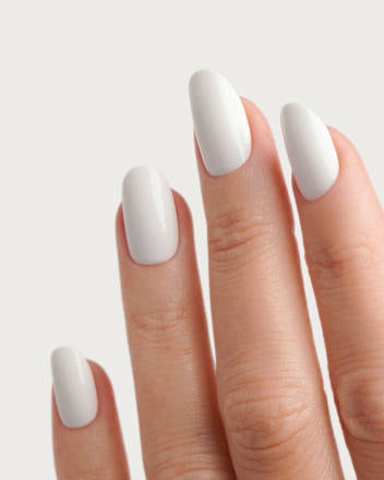Künstliche Nägel, Soft Gel Press Ons Snow White Medium Round, 30 St