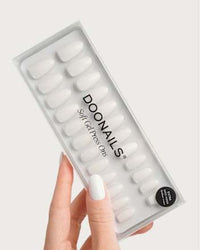 Künstliche Nägel, Soft Gel Press Ons Snow White Medium Round, 30 St