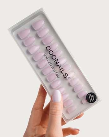 Künstliche Nägel, Soft Gel Press Ons Soft Lilac Short Round, 30 St