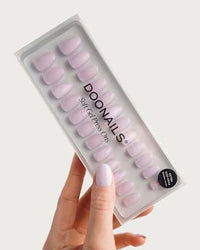 Künstliche Nägel, Soft Gel Press Ons Soft Lilac Short Round, 30 St