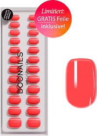 Künstliche Nägel, Soft Gel Press Ons Sunset Coral, 30 St Doonails