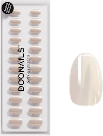 Künstliche Nägel, Soft Gel Press Ons Toffee Short Round, 30 St