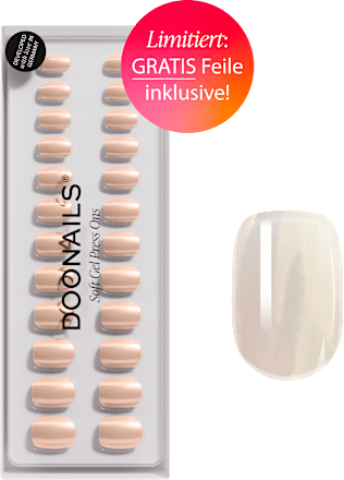 Künstliche Nägel, Soft Gel Press Ons Toffee, 30 St Doonails