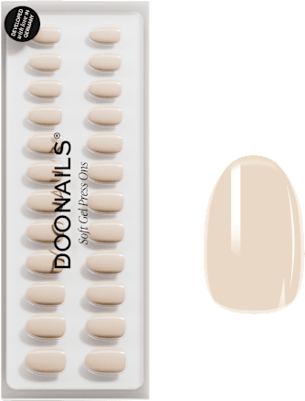 Künstliche Nägel, Soft Gel Press Ons Vanilla Short Round, 30 St