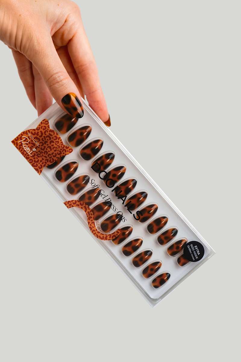 Doonails Künstliche Nägel, Soft Gel Press Ons Wild Heart Short Almond, 30 St