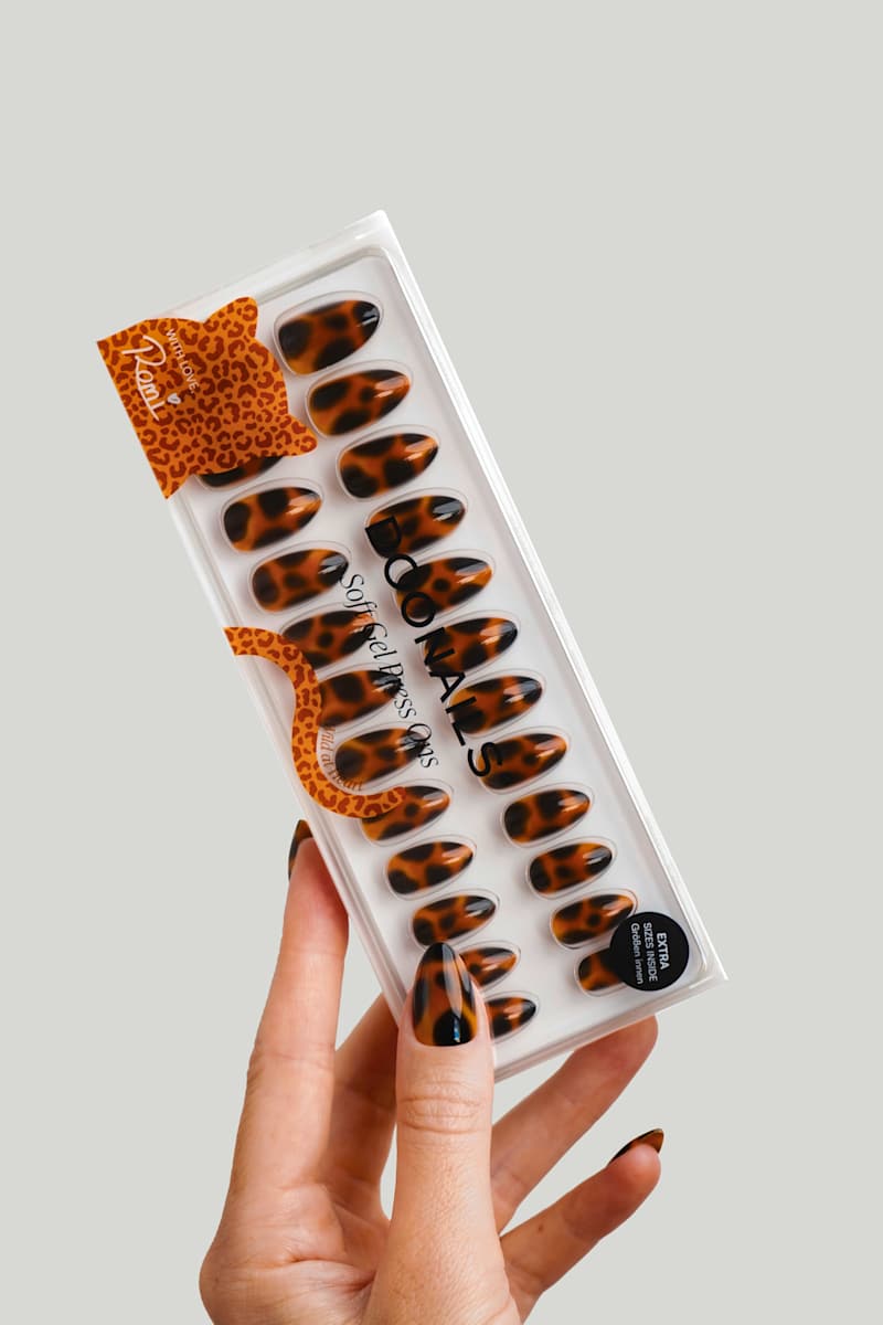 Doonails Künstliche Nägel, Soft Gel Press Ons Wild Heart Short Almond, 30 St