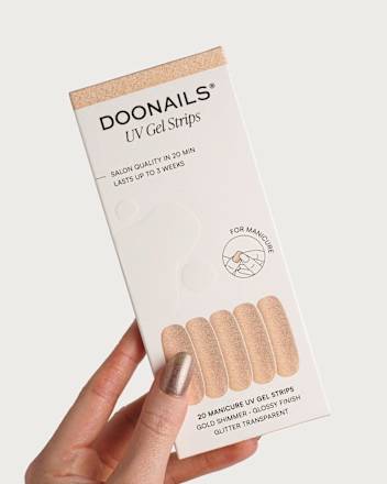 UV Gel Nagelfolien, Gel Strips Gold Shimmer, 20 St