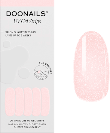 UV Gel Nagelfolien, Gel Strips Marshmallow, 20 St