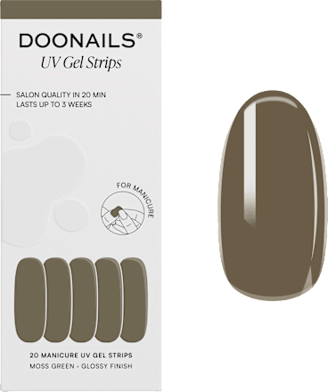 UV Gel Nagelfolien, Gel Strips Moss Green, 20 St Doonails