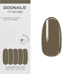 UV Gel Nagelfolien, Gel Strips Moss Green, 20 St Doonails