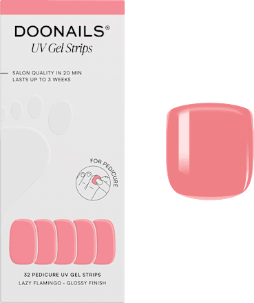 UV Gel Nagelfolien, Gel Strips Pediküre Lazy Flamingo, 32 St