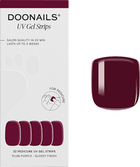UV Gel Nagelfolien, Gel Strips Pediküre Plum Purple, 32 St