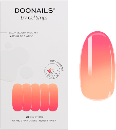 UV Gel Nagelfolien, Gel Strips Pink Ombre, 20 St Doonails