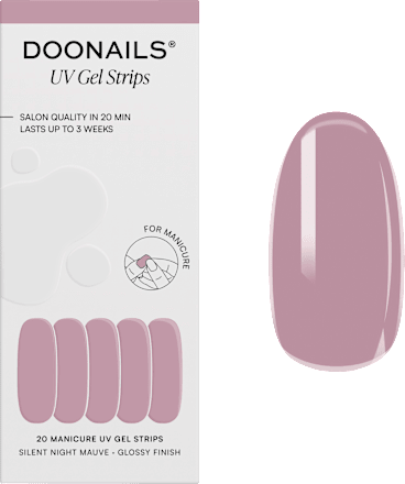 UV Gel Nagelfolien, Gel Strips Silent Night Mauve, 20 St