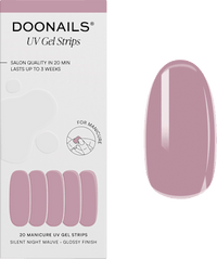 UV Gel Nagelfolien, Gel Strips Silent Night Mauve, 20 St