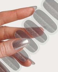 UV Gel Nagelfolien, Gel Strips Silver Cat Eye, 20 St