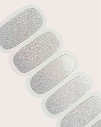 UV Gel Nagelfolien, Gel Strips Silver Shimmer, 20 St