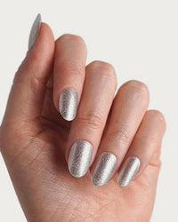 UV Gel Nagelfolien, Gel Strips Silver Shimmer, 20 St