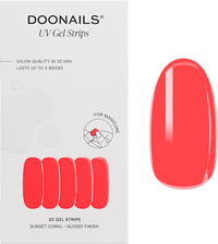 UV Gel Nagelfolien, Gel Strips Sunset Coral, 20 St Doonails