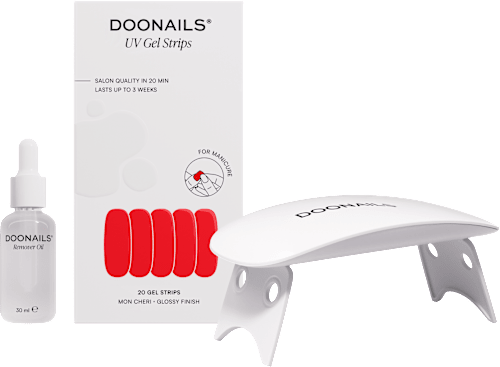UV Maniküre Starterset, Gel Strips Mon Cheri, 1 St Doonails
