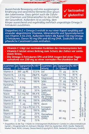 AZ + Omega-3 Extra Capsules 30 stuks, 45 g