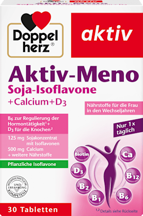 Aktiv-Meno Soja-isoflavonen + Calcium + Vitamine D3 Tabletten 30 stuks, 52,1 g