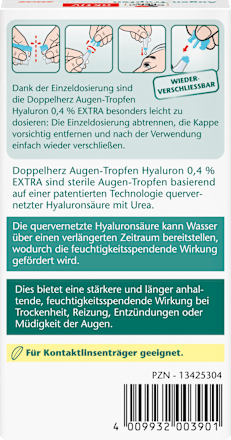 Augen-Tropfen Hyaluron 0,4% Extra (10x0,5ml), 10 St
