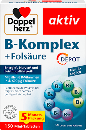 B-Complex + Foliumzuur Depot Mini Tabletten 150 stuks, 45,8 g