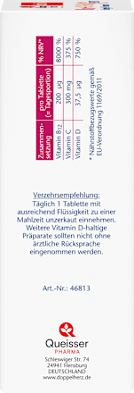 B12 + C + D3 Energie + Immuun tabletten 100 stuks, 110 g