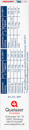Coenzym Q 10 + B-Vitamine Kapseln 30 St, 12,5 g