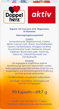 Coenzym Q10 + Magnesium Kapseln 90 St, 69,7 g
