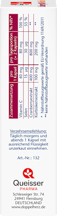 Cranberry +  Kürbis + Vitamin C + Selen Kapseln 30 St., 27,7 g