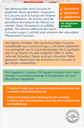 Curcuma 750 capsules 30 stuks, 26,7 g