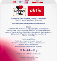 IJzeren vrouwelijke zakjes 60 stuks, 66 g