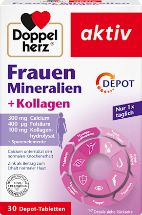 Mineralen + collageentabletten voor vrouwen 30 stuks, 51 g