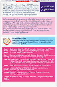 Mineralen + collageentabletten voor vrouwen 30 stuks, 51 g