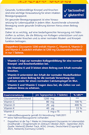 Glucosamin 1200 Tabletten 40 St, 63,2 g