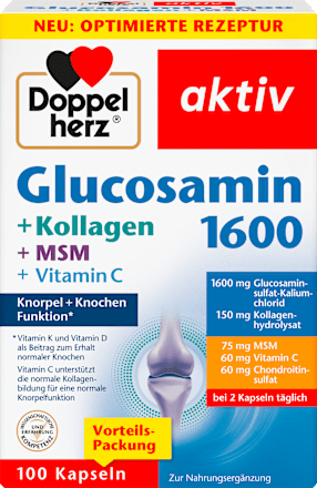 Glucosamine 1600 capsules 100 stuks, 113 g