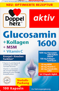 Glucosamine 1600 capsules 100 stuks, 113 g