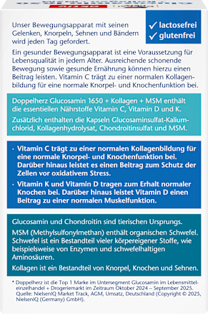 Glucosamin 1650 Kapseln 40 St, 45,2 g